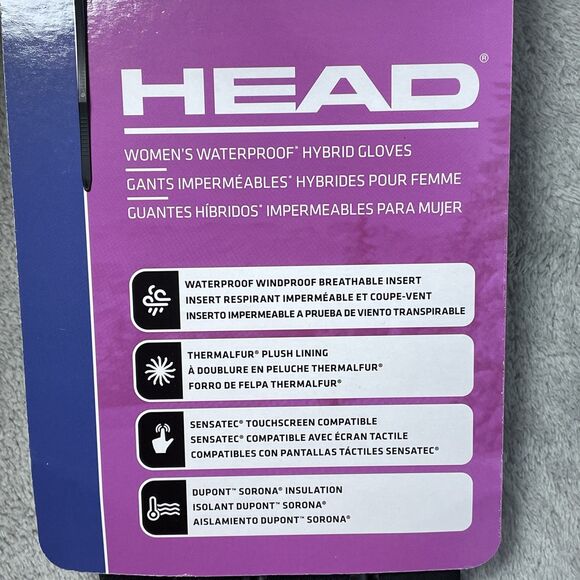 HEAD Women's L Hybrid Gloves Black H1090 - Picture 2 of 6